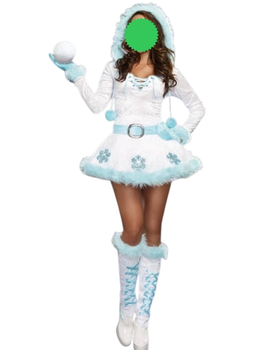 Dreamgirl "Eskimo Hugs" hooded  Halloween costume Size x-large